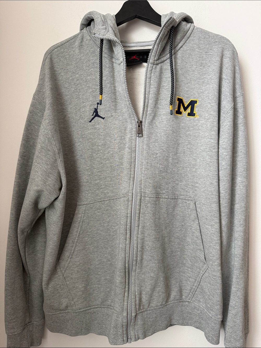 Michigan Wolverines Nike Jordan Full Zip  Hoodie Sweatshirt Size L